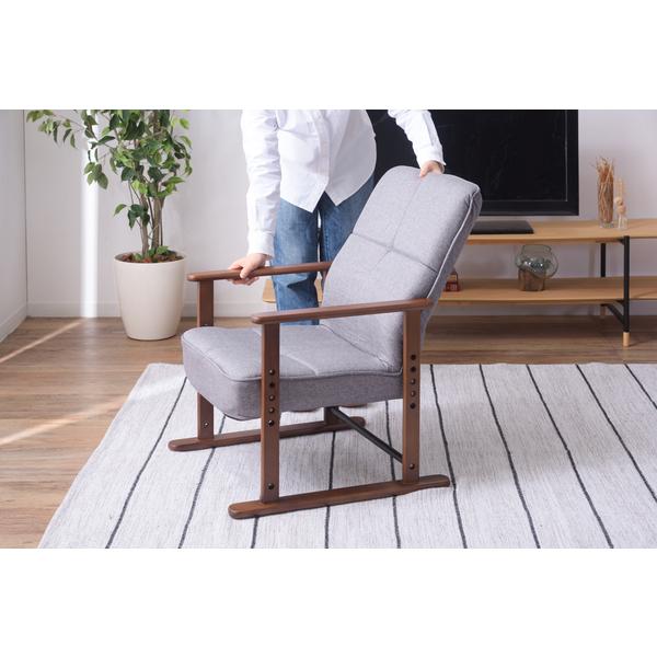 新品　高座椅子 S グレー LSS-34GY プレゼント 東谷 高座椅子S LSS-34GY W56×D56.5〜74.5×H67.5〜85×SH29/32/35/38