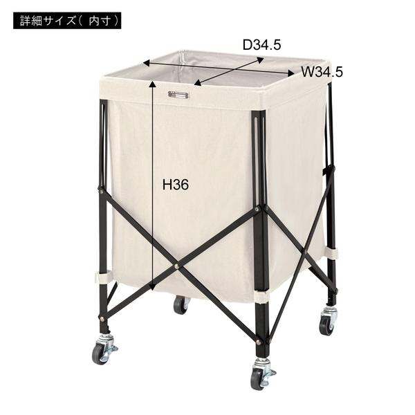 東谷 フォールディングバスケットワゴン MIP-74BR W36×D36×H56 組立式
