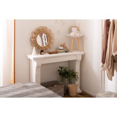 東谷 MR-717 ラタンミラー 鏡 姿見 壁掛け ウォールミラー スタンド 丸