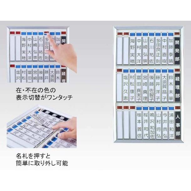 エヌケイ ナカキン NF-300K 名札掛け アルミフレーム付き 30名用 CR 