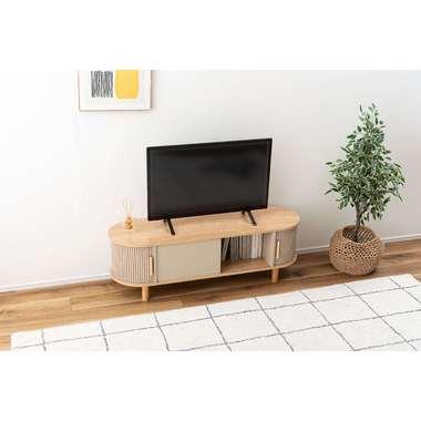 売り切れ日本製 ケンホープ 秋草101号　テレビ台(幅59)  S1841 9%OFF期間限定☆ローボード テレビ台 竹製 幅100-160cm ナチュラル