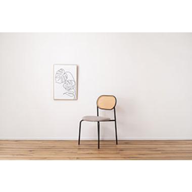 東谷 チェア TOE-125BE ベージュ W46×D48×H79×SH44.5 4kg ダイニングチェア