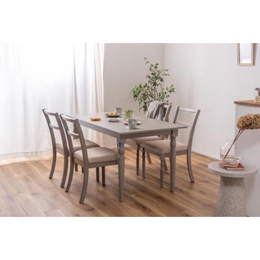 東谷 ダイニングテーブル 長方形 四角 天然木 木製 グレー シンプル