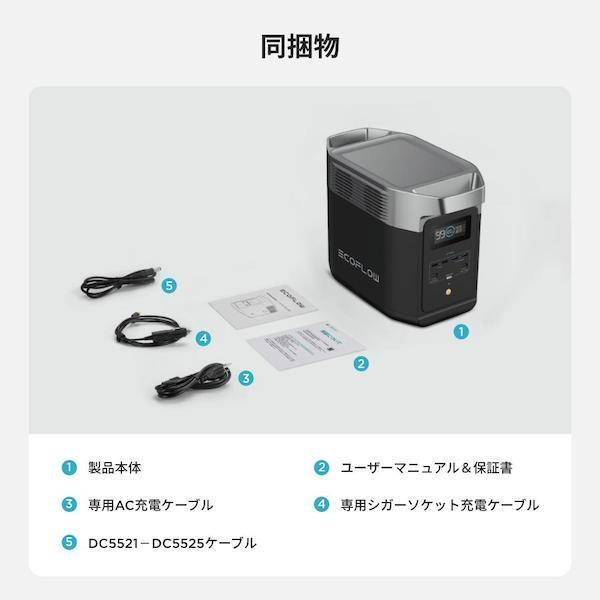 エコフロー EcoFlow ZMR330-JP DELTA 2 ポータブル電源 1024Wh 高出力