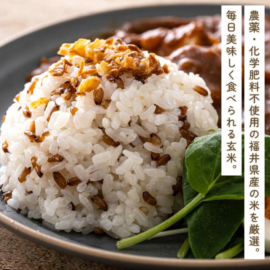 10個セット 水蒸気焙煎玄米 150g 10日分 ぼんぼちっち 特許技術による焙煎 | 玄米 福焙玄米 福井県産 無農薬 お米 米 コメ 特許製法 水蒸気焙煎 焙煎 混ぜて_4
