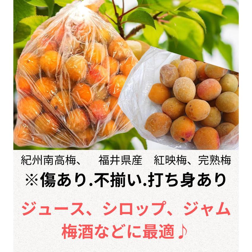 B級【冷凍ウメ】 南高梅 完熟梅 新平太夫梅 福太夫梅 訳ありB級梅約
