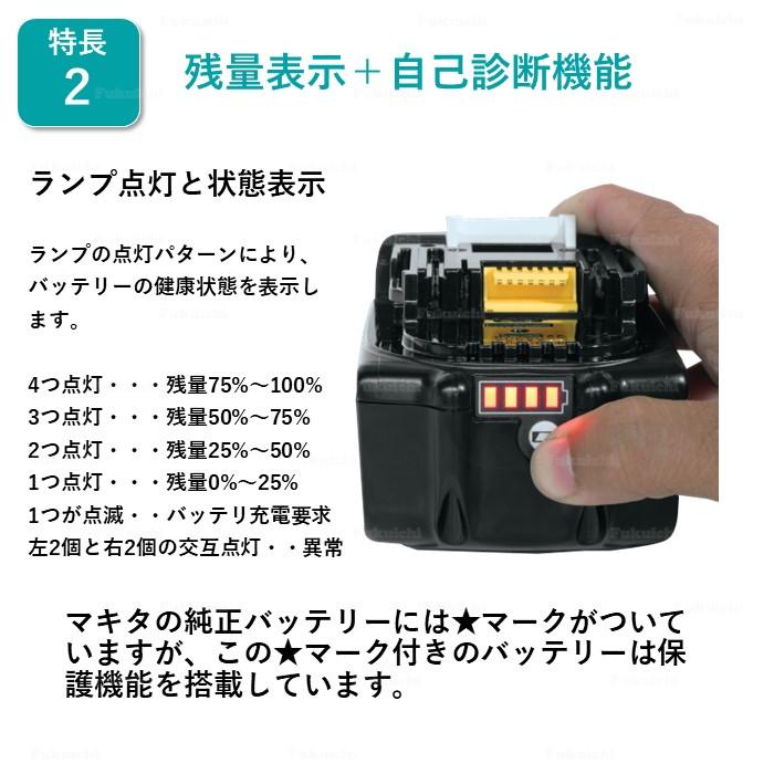 マキタ 純正 BL1850B バッテリー 18V 5.0Ah リチウムイオン アウトレット品｜fukuichi-store｜03