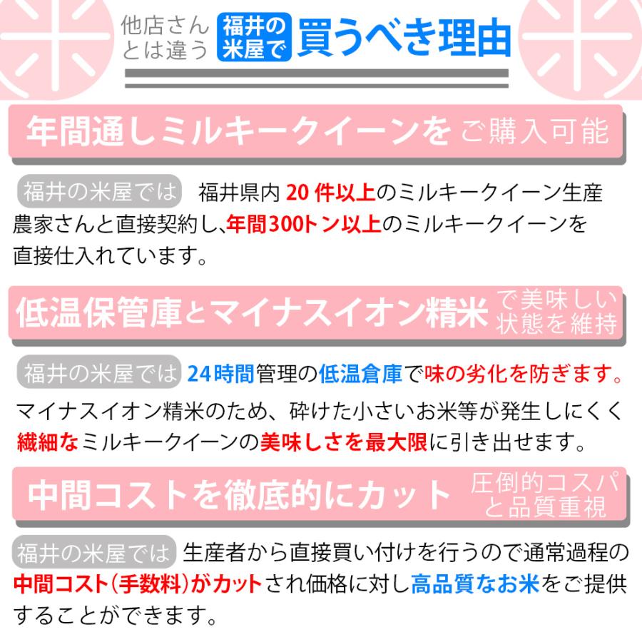 無洗米 ミルキークイーン 5kg 福井県産 白米 令和5年産 送料無料｜fukuikomeya｜06