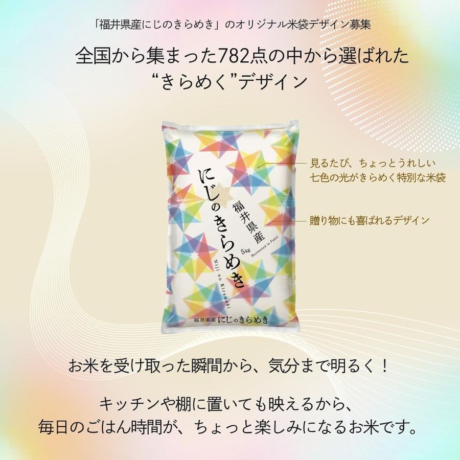 米 にじのきらめき 20kg 5kg×4袋 福井県産 白米 令和7年産 送料無料