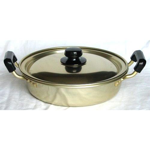 鍋 両手鍋 アカオしゅう酸実用鍋 浅型24ｃｍ  1-0038-1004