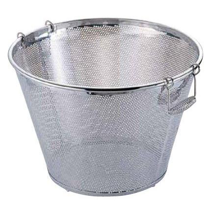 BK 18-8パンチング浅型ざる 45cm 穴径φ5mm 調理道具