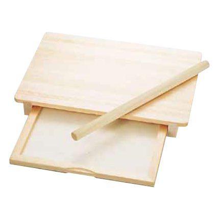 蕎麦打ち道具 木製引出付めん台 キッチン主役小 1-0399-0701 : 料理