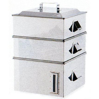 せいろ 電磁専用業務用角蒸器2段39cm-IH専用 1-0411-0103 : 料理道具
