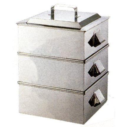 せいろ 21-0 業務用角蒸器2段30cm 1-0411-0201 : 料理道具の