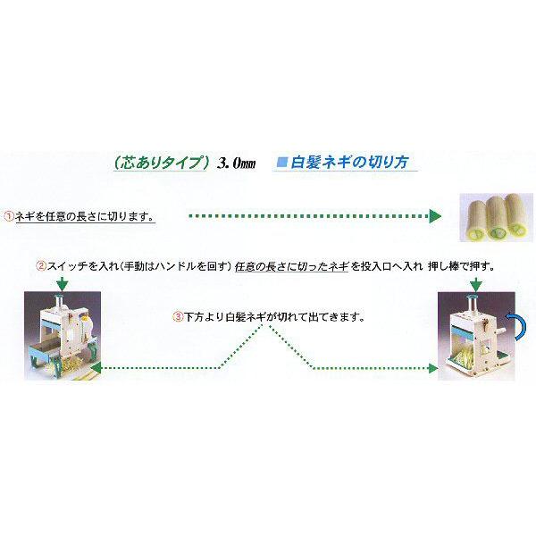 白髪ねぎカッター 千葉工業所製電動シラガ2000（芯ありタイプ）業務用