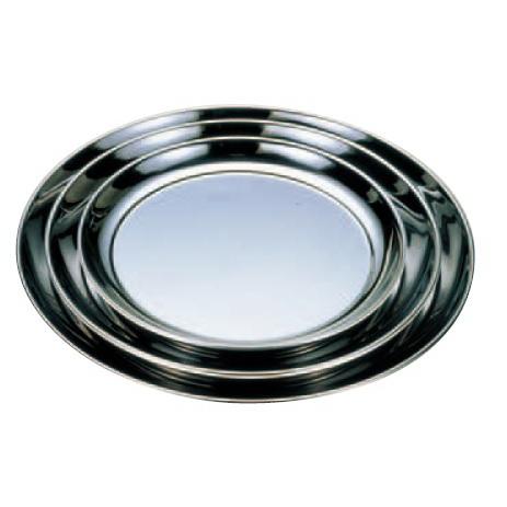 お盆トレイ 18-0 厚手丸盆 14インチ 1-0856-0604 : 料理道具の