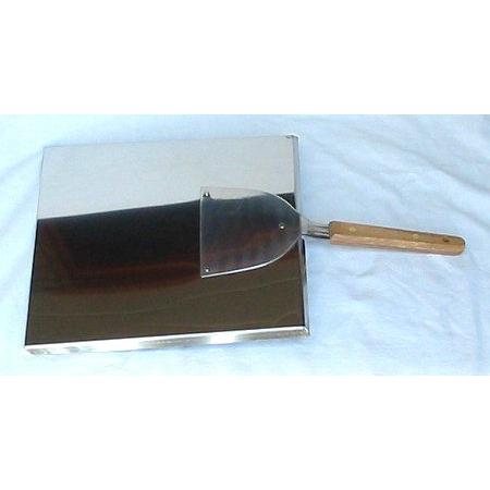 鉄板焼き用品 18-0お好み焼き用チリトリ大 1-1012-0201 : 料理道具の