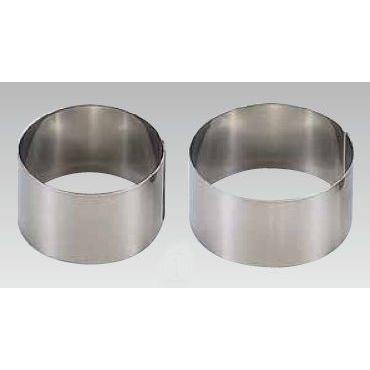 製菓用品 18-0セルクルリング丸型 直径90×H35ｍｍ  1-1085-0147 | 