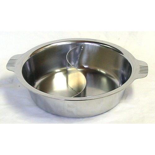 ③ちり鍋　2仕切り　29cm 電磁調理器対応 ちり鍋 ステンレス SW 電磁用ちり鍋2仕切29cm 1-2115-0903 : 料理