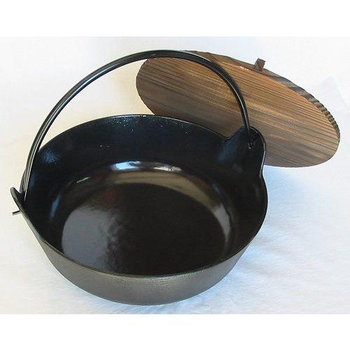 【蔵出し品】囲炉裏鍋 鉄鍋 木製蓋付 直径36.5㎝ 深さ14.5㎝ 楽天市場】【特典付き】軽量 いろり鍋 30cm 木蓋付 池永鉄工