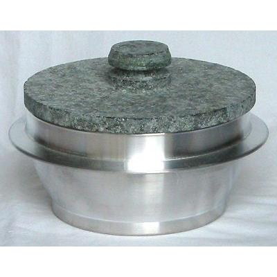 丼 石器 アルミ枠付長水石焼釜（フタ付き）5人用 WB5025 1-2158-0704