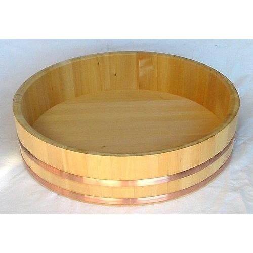 木製銅箍　飯台　54センチ　寿司桶 飯台 寿司桶 木製 銅箍飯台（サワラ材）54cm 1-0538-0111 : 料理道具