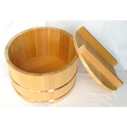 おひつ のせ蓋おひつ（サワラ）30cm1.5升用 1-0704-1005 : 料理道具