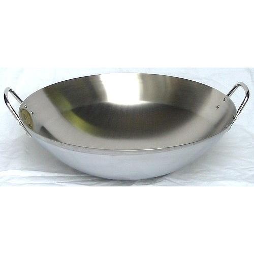 中華鍋 両手中華鍋 18-8ステンレス 中華鍋54cm 1-0425-1005 : 料理
