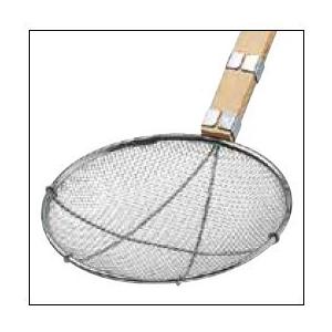 TSステンレス 木柄 給食用 すくい網 丸型 φ24cm 柄長110cm 極荒目 2.5メッシュ 1-0201-0501 : 料理道具のフクジ ...