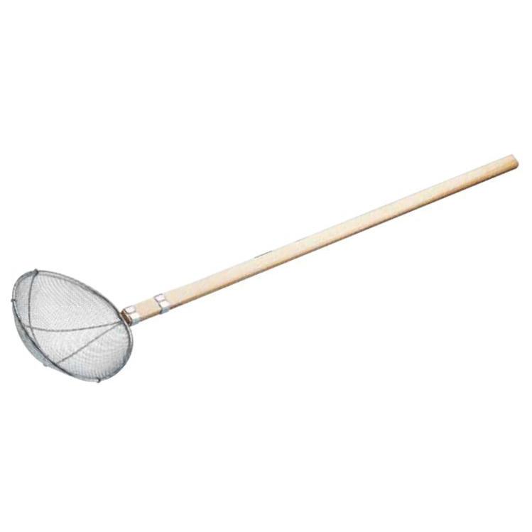 TSステンレス 木柄 給食用 すくい網 スイノー型 全長138cm 細目 14メッシュ 1-0201-0802 : 料理道具のフクジネット ...