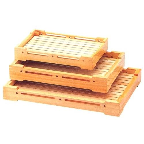 食器 お造り盛込器 木製すかし百合盛器9寸（1人用）片面タイプ f8-592-12