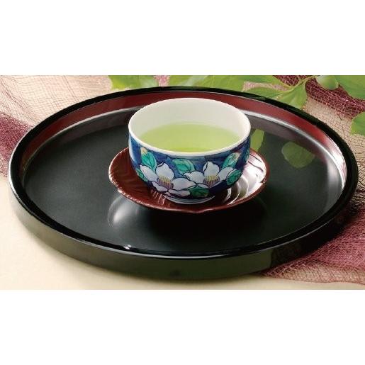お盆 丸盆 黒天朱SL 8.5寸 ノンスリップ加工 f7-81-20 : 料理