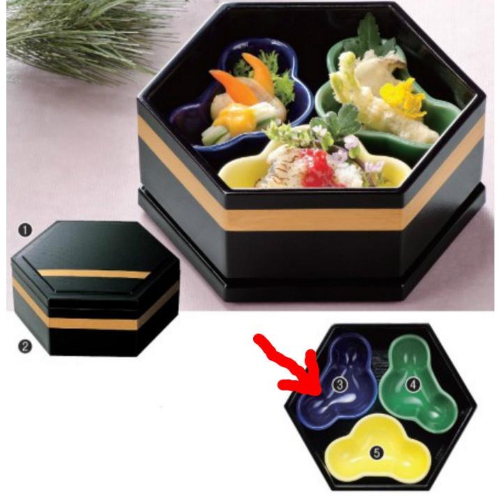②6角珍味松花堂木目弁当箱