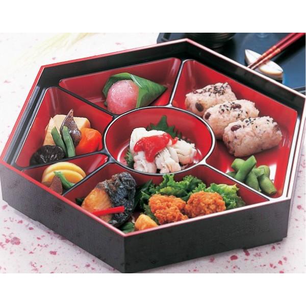 六角 弁当箱 五客 懐石茶道具 料亭