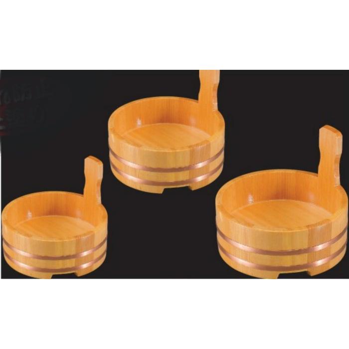 釜あげ 木製白木釜あげ 5寸片手桶盛込器 冷や麦 素麺用 f8-643-4 