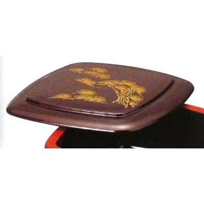 寿司桶 ちらし桶 DX三味胴ちらし重 溜パール松 蓋 f8-862-15 : 料理