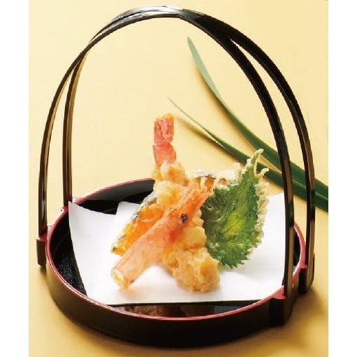 「新品未使用」平安結び籠シルバー「和食器」「天ぷら籠」「盛器」業務用調理小物4個 食器 天ぷら篭 ABS 5寸 ドーム手提盛器 黒パール天朱 f8-399-9 : 料理