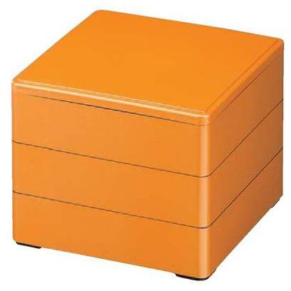 重箱 5寸彩重 金内黒 3段重 ABS樹脂製 f48-34-11-3 : 料理道具の