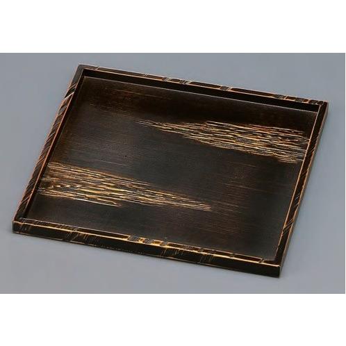 お盆 木製懐石盆 角御神前盆 べっ甲雲 尺3 f8-105-15