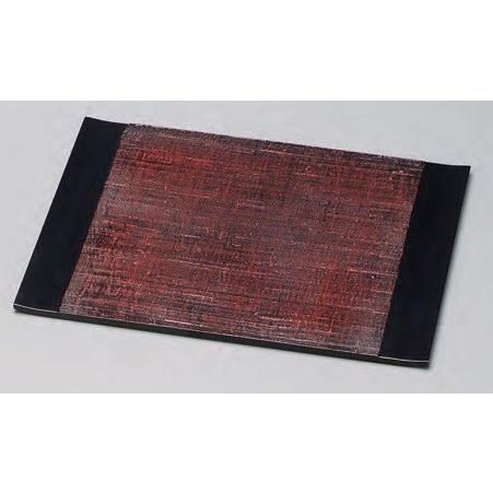 お盆 木製 吹上敷膳 麻布貼り曙漆塗 尺3 f8-103-6 : 料理道具の