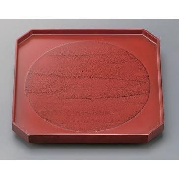 根来塗 大きな丸盆 木製 島安汎工芸製作所 長期保管品 根来塗