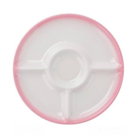 食器 皿 ランチプレート 耐熱 28cm 丸4ツプレート ピンクぼかし 食洗