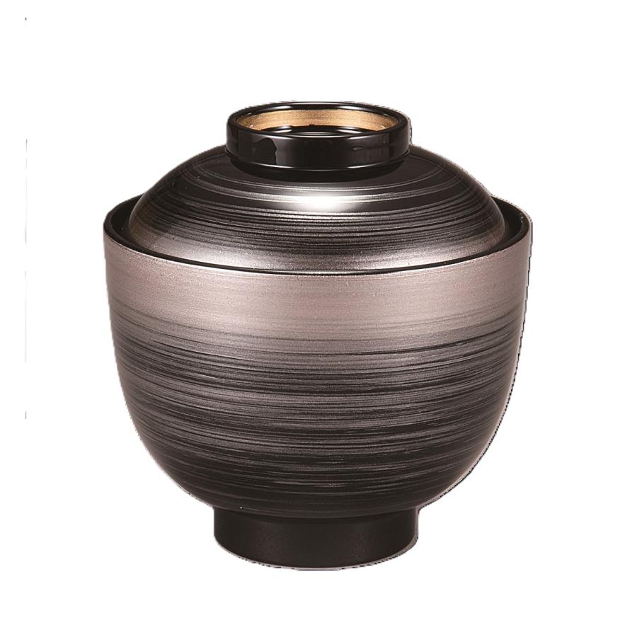 汁椀 蓋付 扇面霞柄 姫吸椀セット 【未使用20客】義三作 木箱入 大汁椀（13cm ナノガラスコート 食洗機対応 50%OFF みよし漆器本舗 漆器まとめて 食器