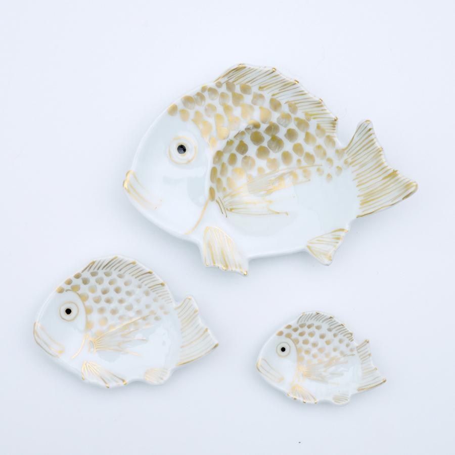 有田焼 小皿 白磁金彩鯛型6cm豆皿 【福珠窯（有田焼窯元）】 : 福珠窯