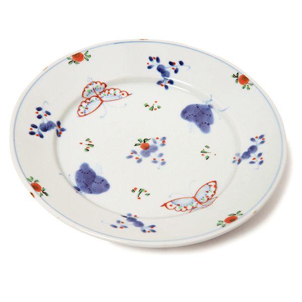 丸皿 天啓花蝶 磁器 有田焼 3セット6皿