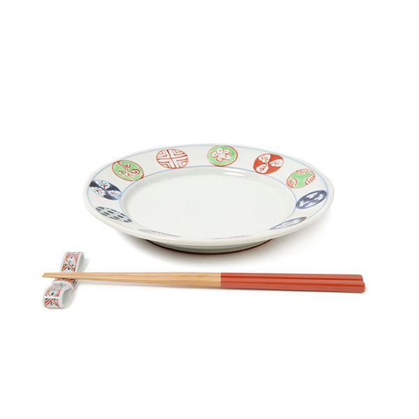 有田焼 取り皿 染錦丸紋段付5.5寸丸皿 【福珠窯（有田焼窯元