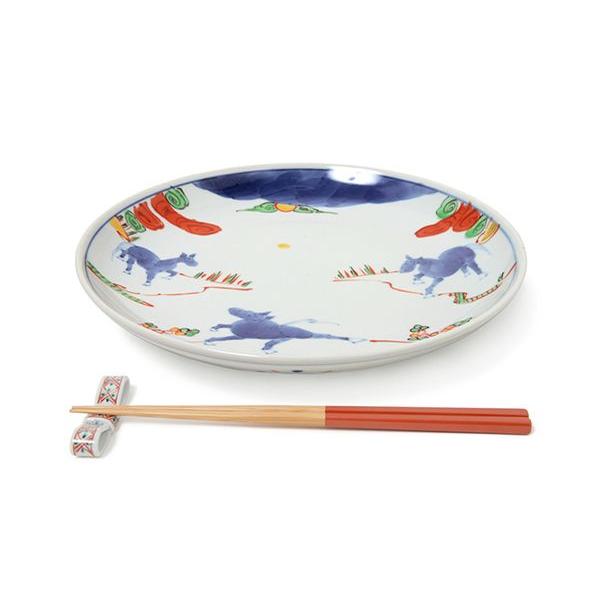 有田焼 メイン皿 天啓赤絵群馬図7寸丸皿 【福珠窯(有田焼窯元 有田焼 メイン皿 天啓赤絵群馬図7寸丸皿 【福珠窯(有田焼窯元