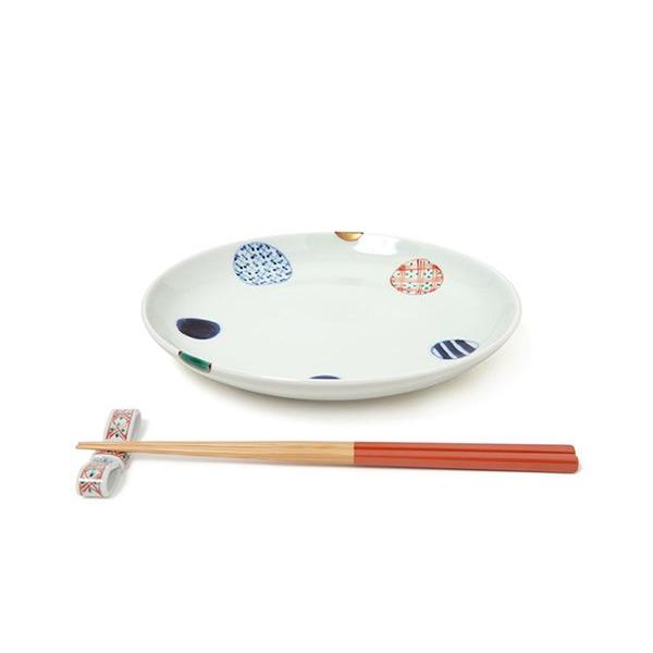 有田焼 取り皿 染錦地紋丸紋5.5寸丸皿 【福珠窯（有田焼窯元）】 : 福
