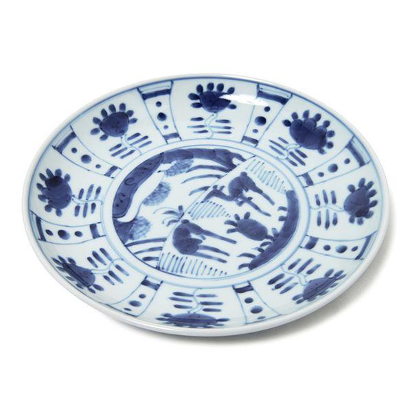 有田焼 取り皿 芙蓉手双鹿図5.5寸丸皿 【福珠窯（有田焼窯元）】 : 福