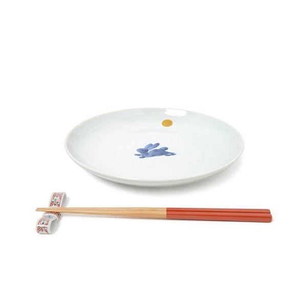 福珠窯　5.5寸皿　５客 有田焼 取り皿 金彩月兎5.5寸丸皿 【福珠窯（有田焼窯元）】 : 福珠窯